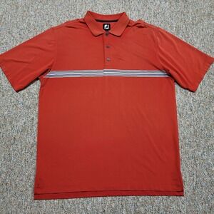 FootJoy Polo Shirt Mens XL Striped ProDry Golf Performance Short Sleeve